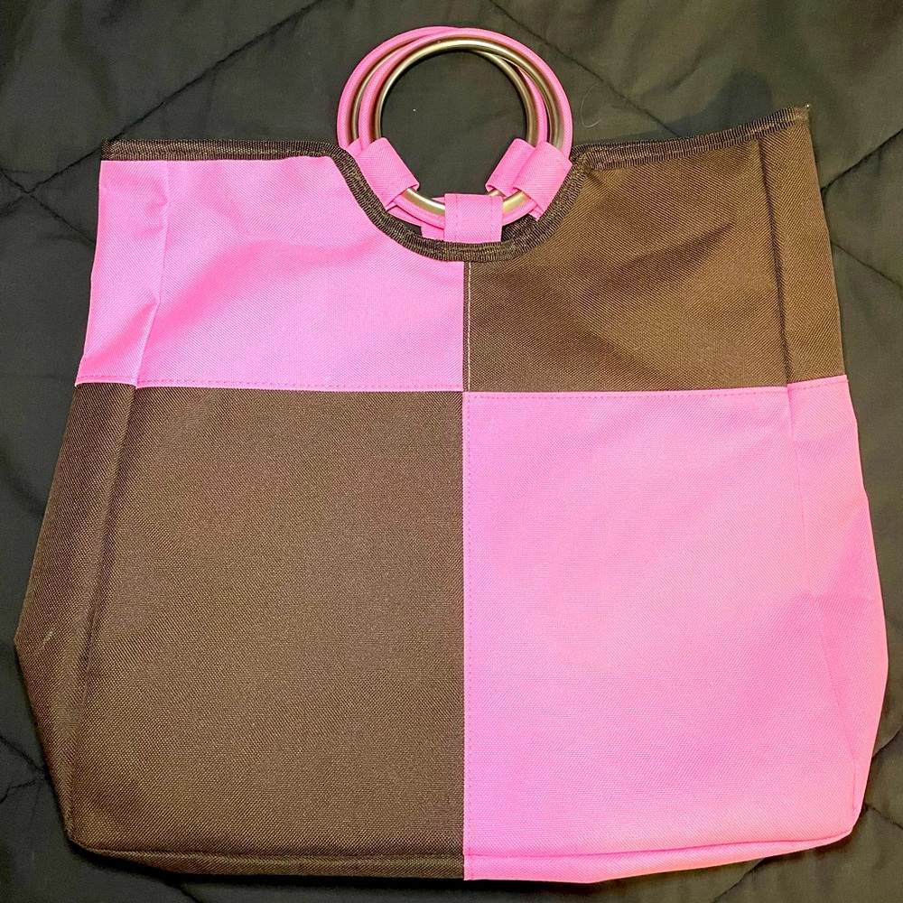 Color Block Tote Bag